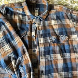 Patagonia Organic Cotton Checkered Shirt - Blue and Brown